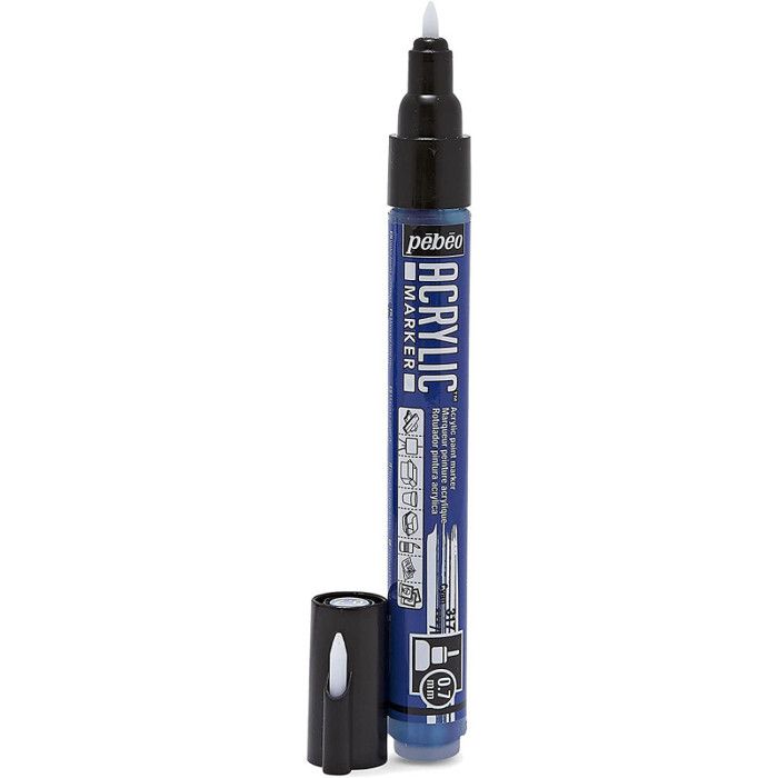 Marqueurs peinture acrylique acrylic marker - pointe extra fine 0,7 mm bleu cyan