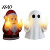 Ghost Themed Shelf Decor Halloween Middle Finger Glow Night Light, Funny LED Wall Battery Powered Sign Lamp, Cute Spooky Tabletop Decoration