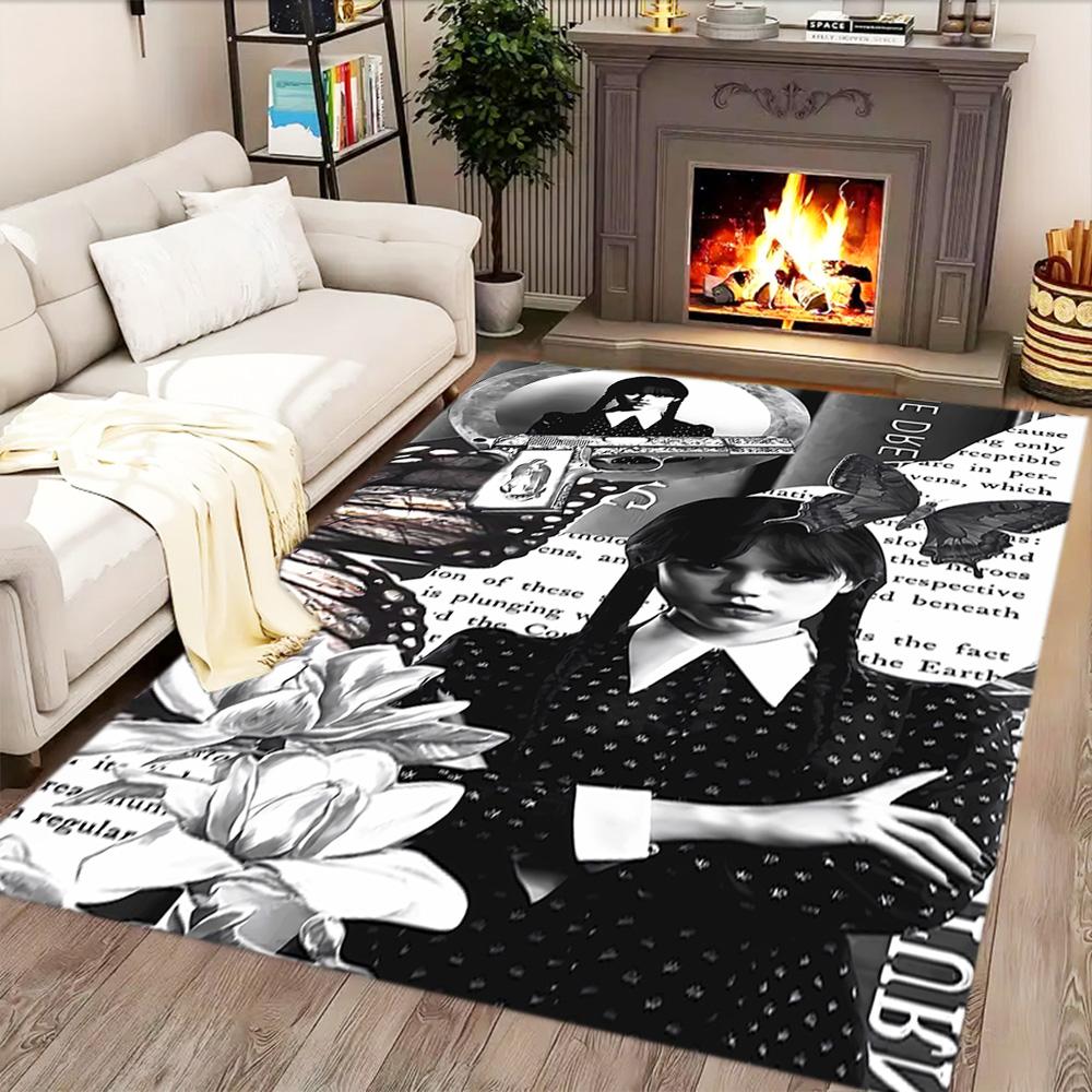 Dark Gothic Portrait rug for living rooms, bedrooms, home décor, and as gifts.