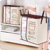 Non-woven Portable Clothes Storage Bag Organizer 45.5*51*29cm Folding Closet Organizer For Pillow Quilt Blanket Bedding