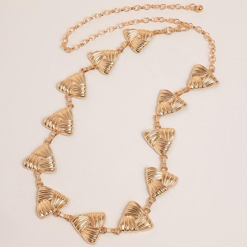 

Retro Design Geometric Shape Metal Casual Waist Chain For Boho Women Summer Style2