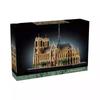 Creative MOC Street Scene Building Notre-Dame Cathedral j2880 Decorative Piece, Small-Brick Assembly Building Block Toy