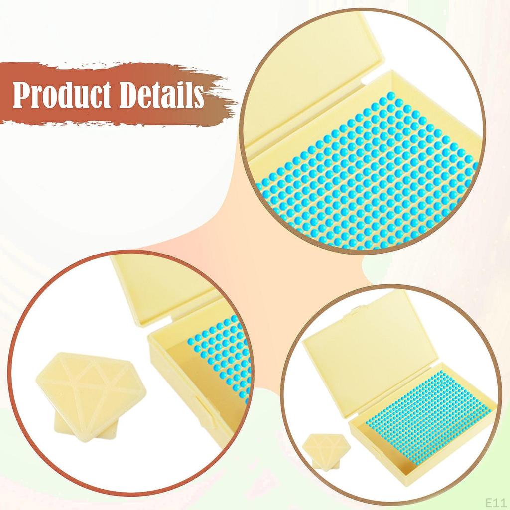 Diamond Art Tray with Lid Bead Organizer Stackable Line Up Easy To Use Sorting Sorter for