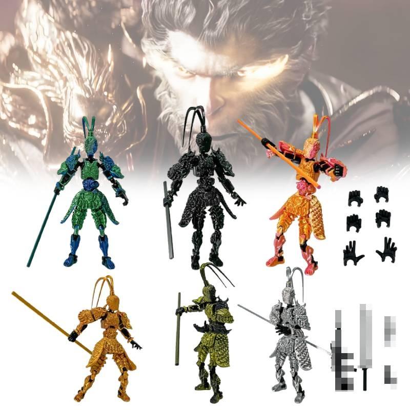 Hochwertige Schwarze Mythologie Wukong Gelenkige Actionfigur Sammlerspielzeug Set