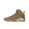 Travis Scott X Air Jordan 6 Retro British Khaki Unisex Sneakers Tan Sail Bright-Crimson DH0690-200