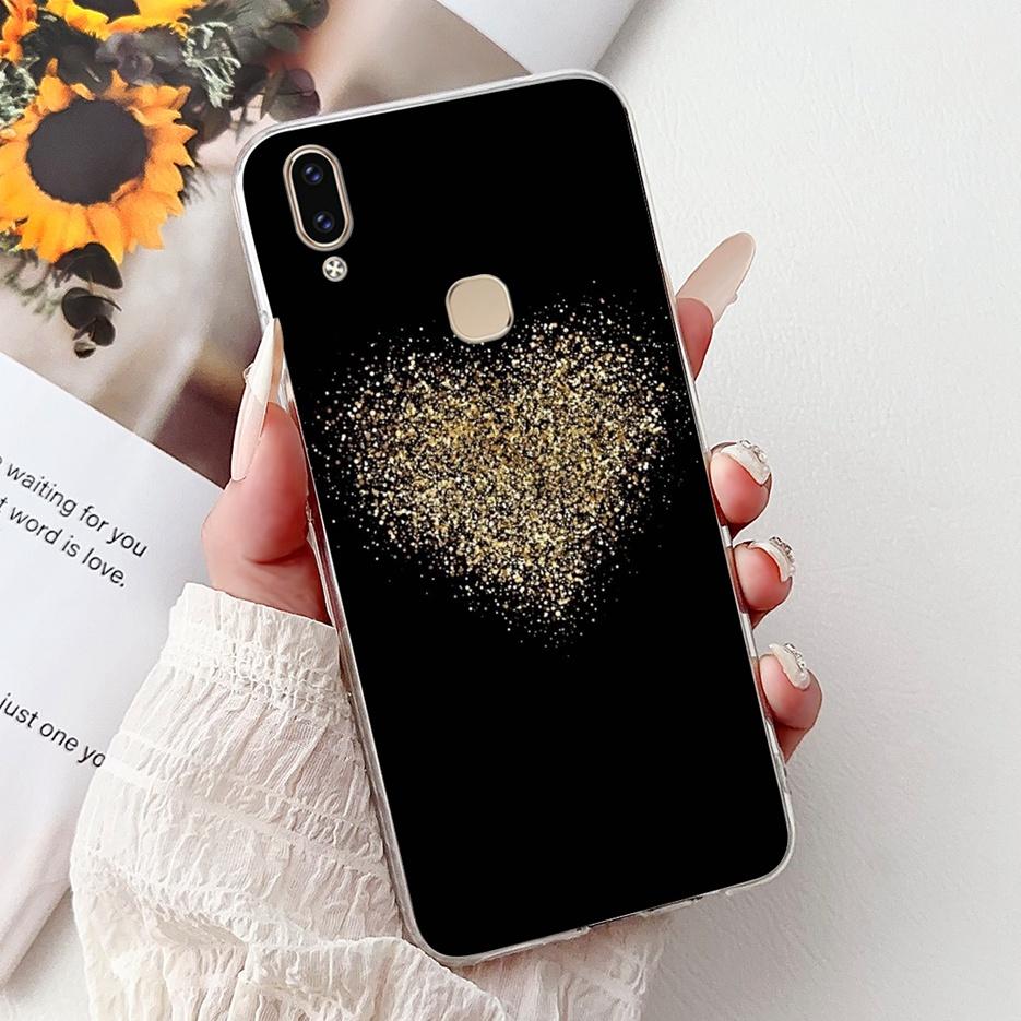 Für Vivo V9 Youth Hülle 1727 1726 Niedliche Liebesherz Bemalte Abdeckung Weiche Dünne Handyhülle Für Vivo Y85 Y89 V 9 Youth VivoV9 6GB Fundas