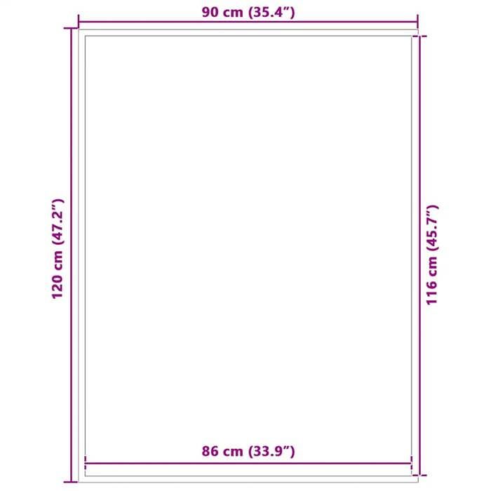 VidaXL Black Doormat 90x120 Cm 4105562