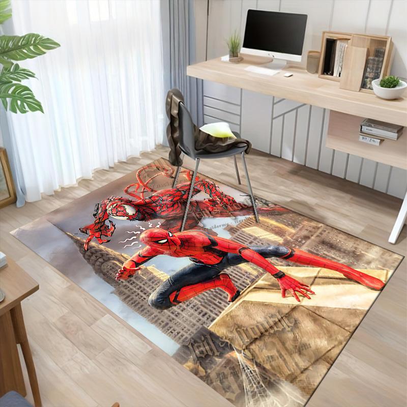 1pc Spiderman Carnage Action Carpet for Playroom Bedroom Living Room Sofa Home Decor,kids Game Area Rug Non-slip Floor Mat Y826145