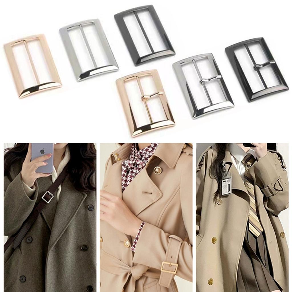 4pcs Adjustable Metal Three-Speed Buckle Set Windbreakers, Satchels, and Backpacks - Fashionable Suspender Lock Buckles In Silvery, Black, and Golden