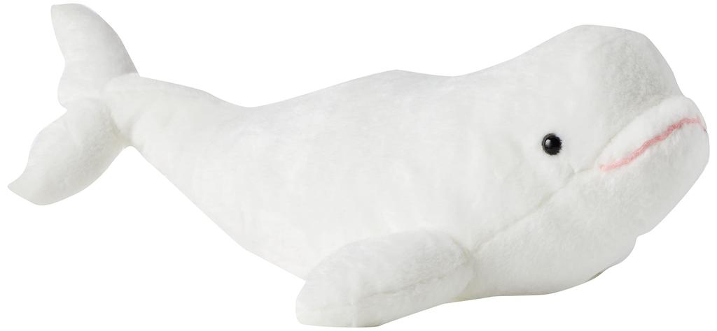 Wild Republic Beluga Whale Plush Realistic Sea Soft to the W24 x D37 x H15cm Toy, Mini, Creature, Touch, (Product Code 22447)