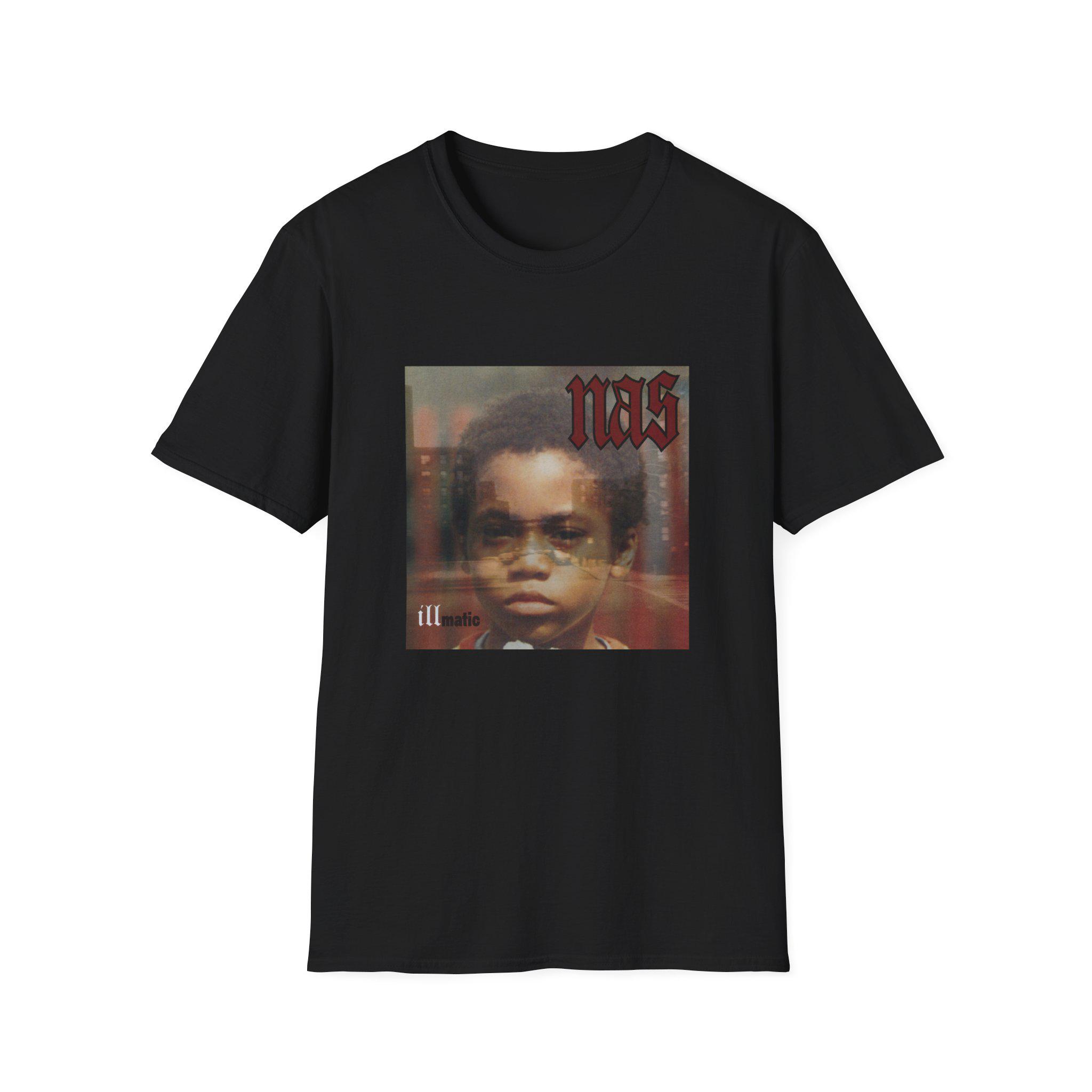 2025 Summer Nas Illmatic Album Cover  Nas Hip Hop Rap Classic Album Art Trendy Graphic Vintage Hip Hop 90s Rap Leisure Shirt Y2k S
