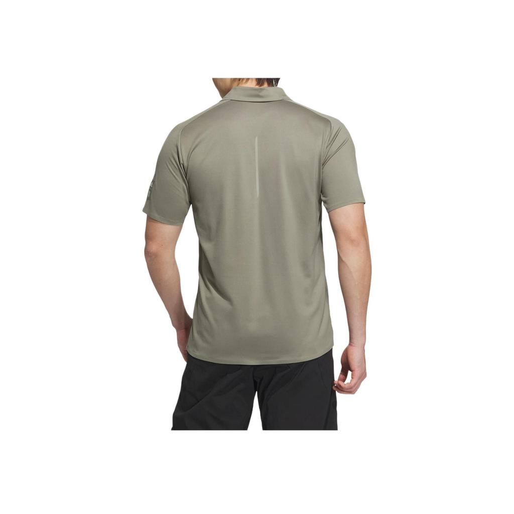 Adidas Pure Color Small Logo Pullover Sports Casual Short Sleeve Polo Shirt Men Tops Taupe JI8702