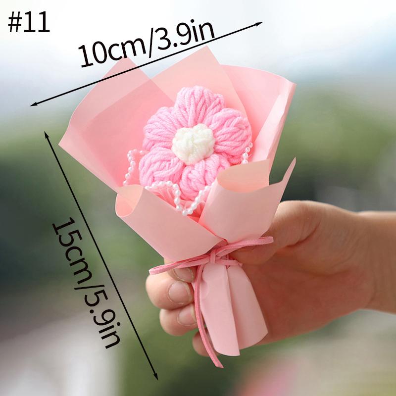 Sunflower Bouquet Gift Handmade Knitted Creative Valentine's Day Gifts For Girl DIY Simulate Bouquet Handmade Knitted Bouquet