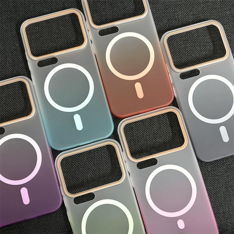 Ultra-thin Gradient Matte Translucent Case For Xiaomi 17 Pro Max 15 14 Ultra 13 Pro For Magsafe Wireless Charge Shockproof Cover