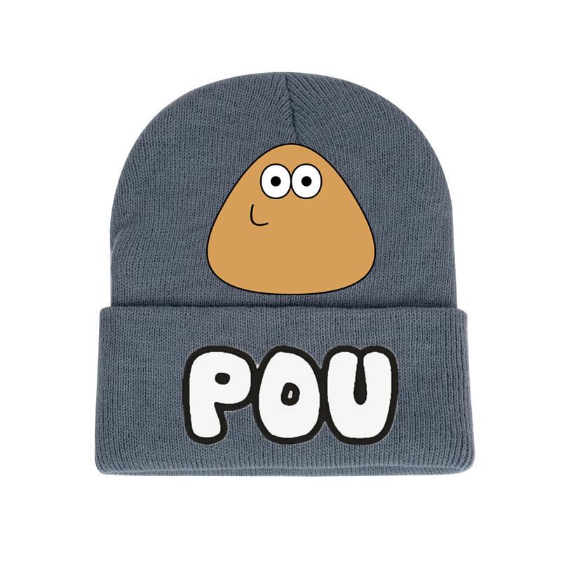 Pou My Pet Alien Knit Beanie Acrylic Thermal Winter Hat For Adults Unisex Cold Weather Gear