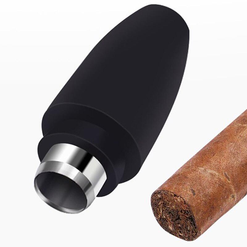 New With Key Ring Clip Rubber Portable Cigar Puncher Accessories Blade Cigar Cutter Drill Hole Pocket knife for Cigar Gadgets