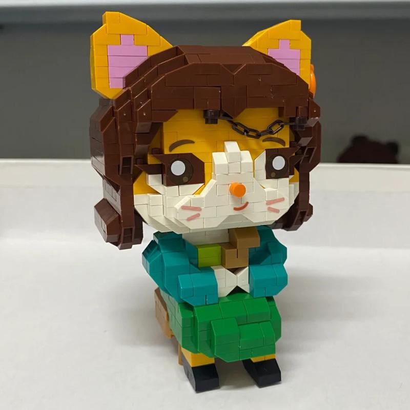 LOZ 8904 Animal World Mona Lisa Cat Sit Lady Pet Doll Chair 3D Model Mini Diamond Blocks Bricks Building Toy for Children No Box