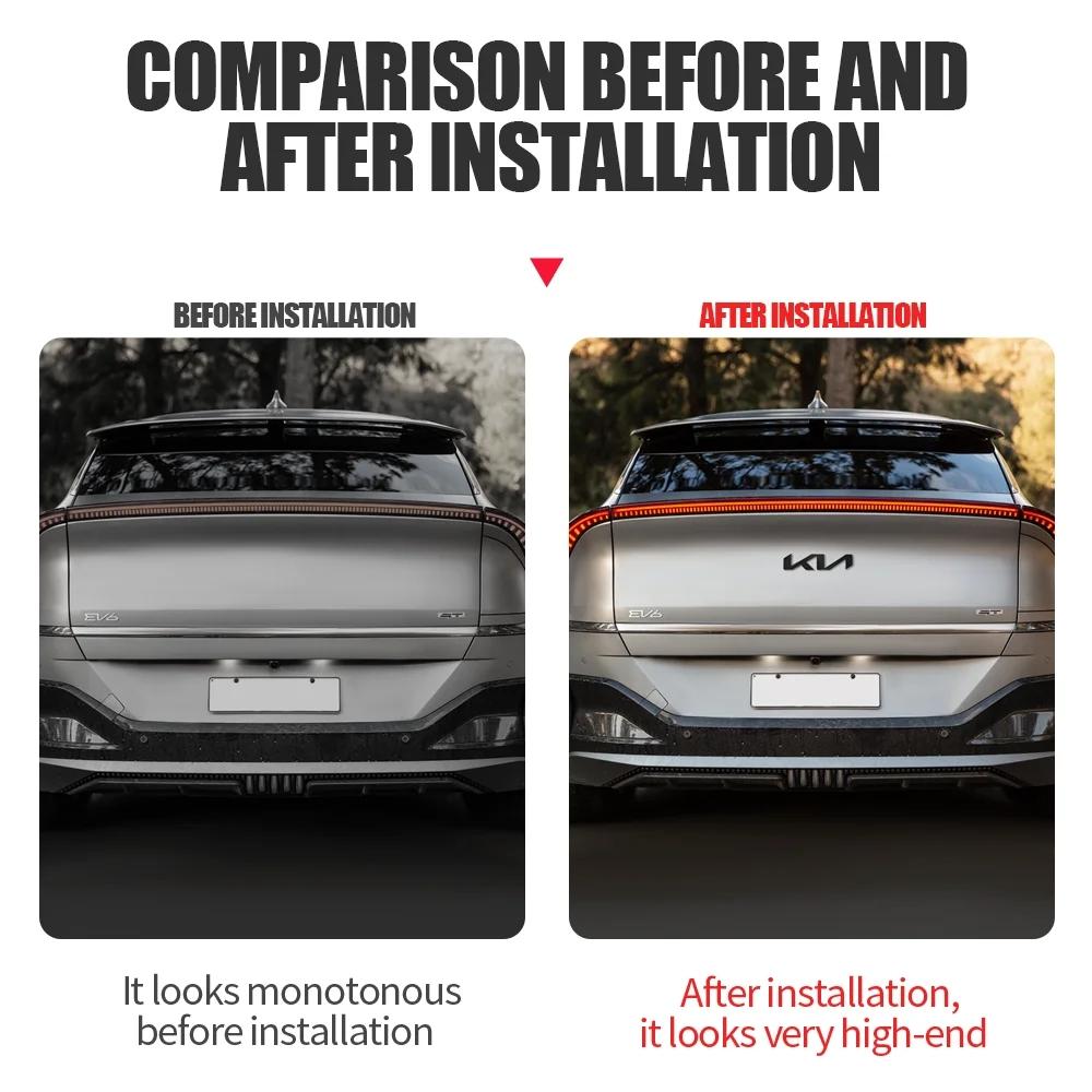 ABS Car Front Hood Rear Tail Trunk Emblem Badge Sticker For KIA EV6 Stinger RIO Sorento Picanto Ceed Borrego Syros K4 K5 K8 K9