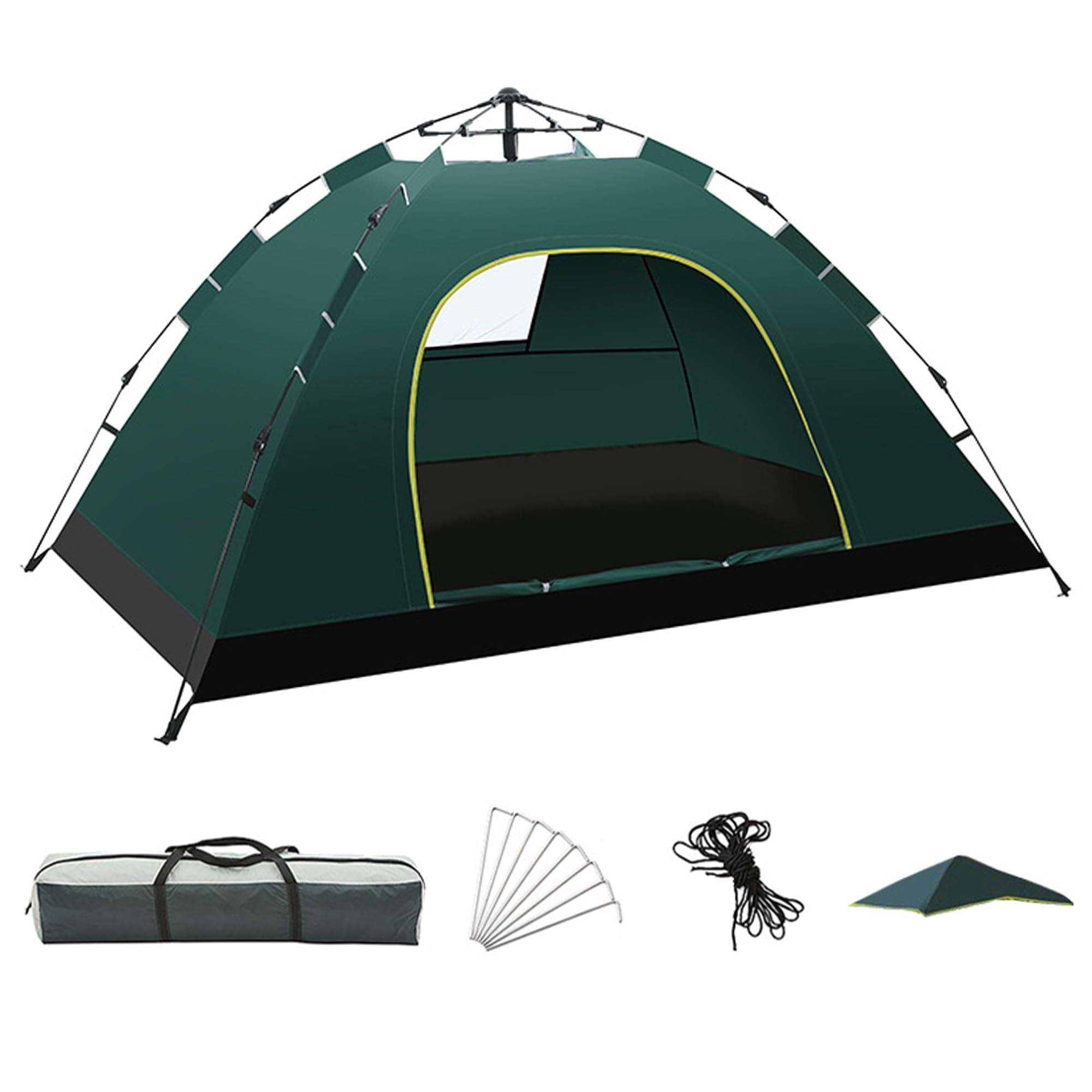 

GENMAI SOEASY Camping 3 UV 200cm x 140cm x Green Tent, & Hiking, One-Touch Tent, Person, Aluminum, Windproof, Waterproof, Protection, 70cm, зелёный