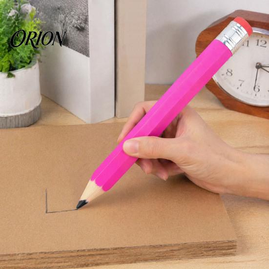 Novelty Office Supply Giant Pencil, Extra Large Wood Prop, Smooth Writing Wooden Pencil Stationery, for Carpentry And Party Favors Big Decorative