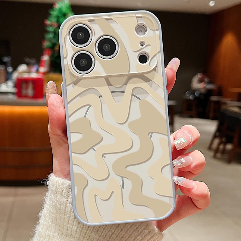Leopard Print Striped Phone Case For iPhone 17 Pro Max Funda iPhone 16 15 14 13 Pro Max Magnetic For Magsafe Hybrid Slim Matte Cover