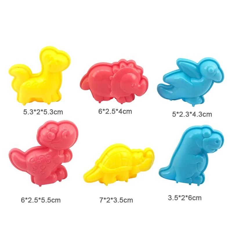 Dough Play Tools for Kids Dough Accessories Molds Dinosaur Fruit Roller Cutter Scissor Playdough Clay Mold Children DIY Toys