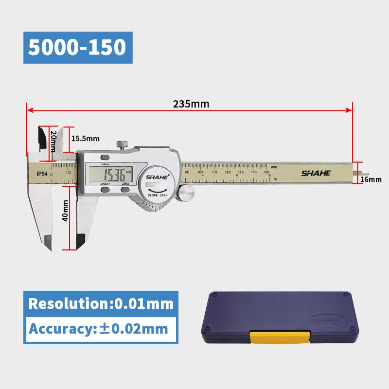 Digital Caliper 0-150 Mm/6" Stainless Steel Digital Caliper Vernier Caliper Gauge Micrometer Electronic
