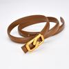 Fashion Sweater Dress Thin Belt for Women Retro Korean Style Thin Belt for Women Zipper Jeans Belt