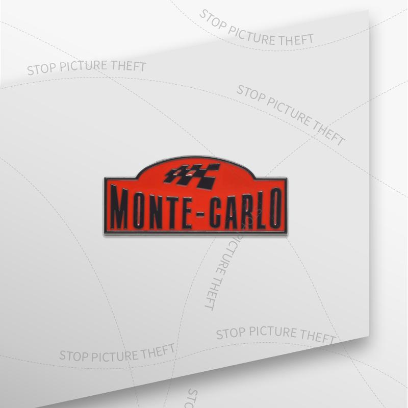 1Pc 3D Metal Monte Carlo Logo Grille Emblem Badge Car Rear Tail Bumper Trunk Sticker For Octavia Fabia Kodiaq Yeti Superb