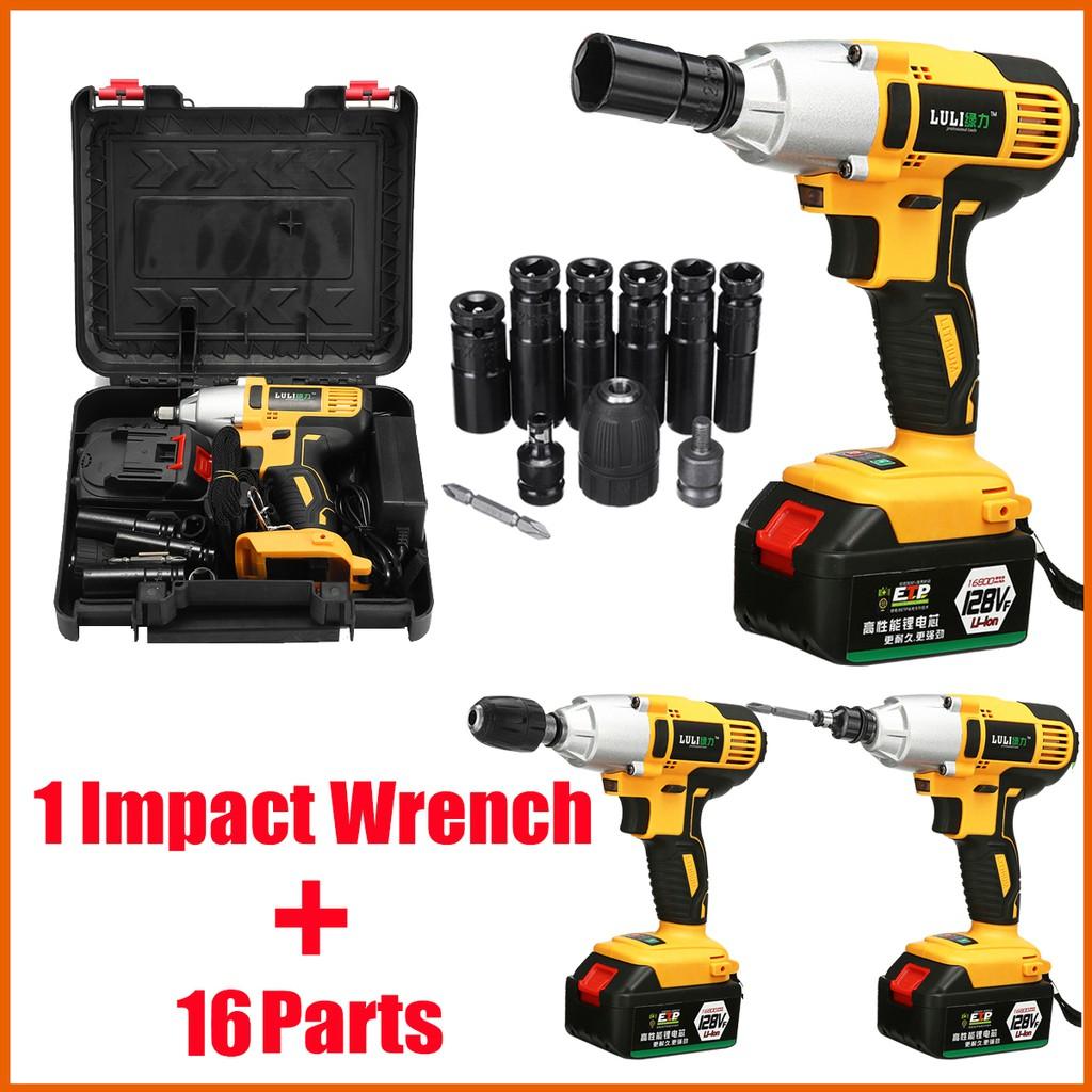 1/2'' 21800mAh Cordless Impact Wrench Drill Li-on Battery Hand DIY Tool NEW 220V