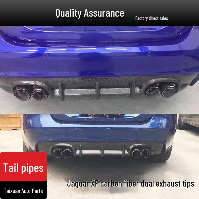 Carbon Fiber Quad Exhaust Tailpipe for Jaguar X-F Modification