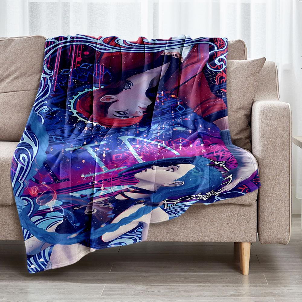 Jinx Theme Printed Blanket - Perfect for Couch, Bed, Travel & Outdoor Use | Machine Washable, Cozy & Durable.