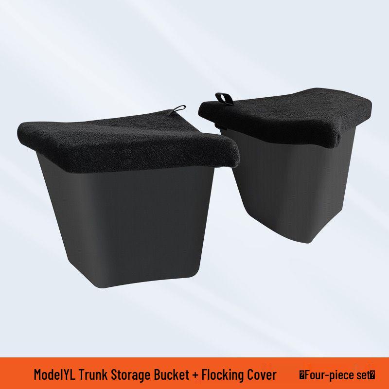 Tesla Model Y 3 TPE Trunk Storage Box & Side Pocket Accessories