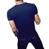 Moda Estiva Design T-shirt da Uomo Casual Patchwork Manica Corta T-shirt Maschili Bottoni Girocollo Vestibilità Slim Hip Hop Top Magliette 5XL