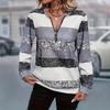Plus Size Women's Elegant 3D Stripe Zippered Pullover for Spring