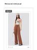 Spring Women's Slimming High Waist Loose Fit Black Straight Leg Pants