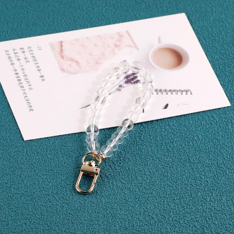 Korean Pearl Keychain & Glass Bead Phone Lanyard Set - Stylish Beaded Bracelet & Car Keychain DIY Kit