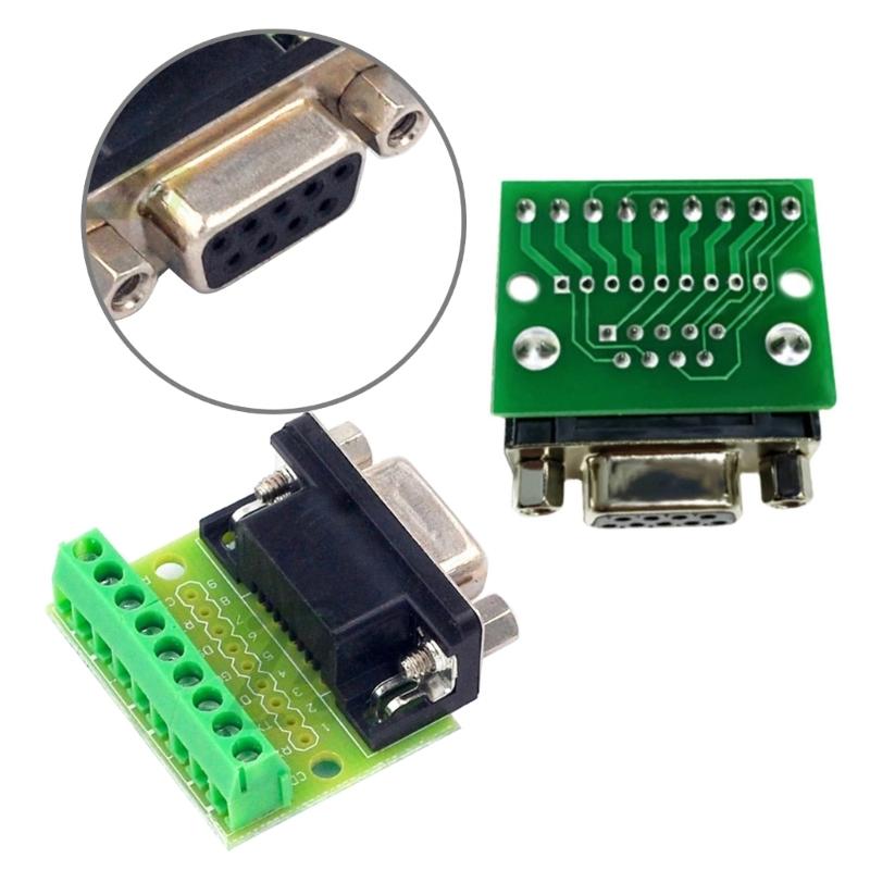 Durability DB9 Male/ Female Connector Industrial Connector Good Conversion Performance Screw Terminal Block Accessory