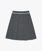 Lmc Wm Lace Pleats Midi Skirt Charcoal