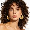 Earrings 1 Pair Women Face Brightening Mini Reflector Design Dual