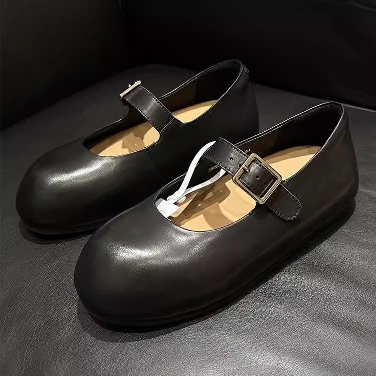 Fashion New versatile leather shoes Mary Jane Women Fashion Anti slip footwear Spring Autum Retro Thick Sole ladies Shoes Zapatos Mujer