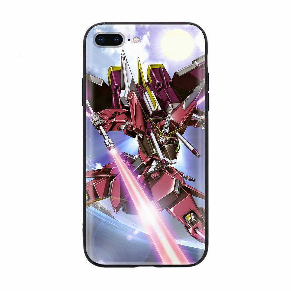 Black Case for Xiaomi Redmi 13C Note 9 iPhone XR 7 8 14 15 11 12 13 X XS Pro Max Samsung A25 S23 S24 FE Ultra Plus Gundam