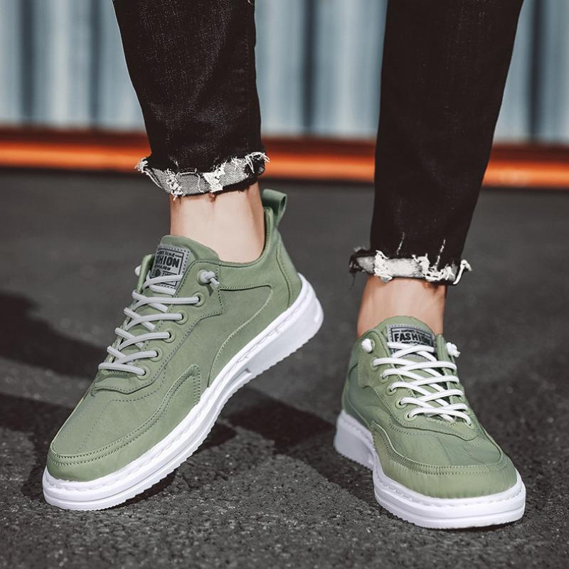 Moda Verano Nuevo Zapatos Casuales para Hombre Ligeros Transpirables Zapatos Planos Zapatillas Hombre Zapatos Vulcanizados con Cordones Antiolor Zapatos de Lona Tenis