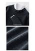 Autumn-Winter Men's Round Neck Solid Knit Sweater - Double Strand Trendy Base Layer