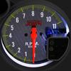 5" Racing Tachometer with Real Carbon Fiber Face and Warning Light - Silver Shell