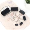 10 STÜCKE Metall Büroklammer 19 25 32 41 51mm Foldback Metall Binder Clips Schwarz Griffklemmen Papier Dokument Büro Schule Schreibwaren