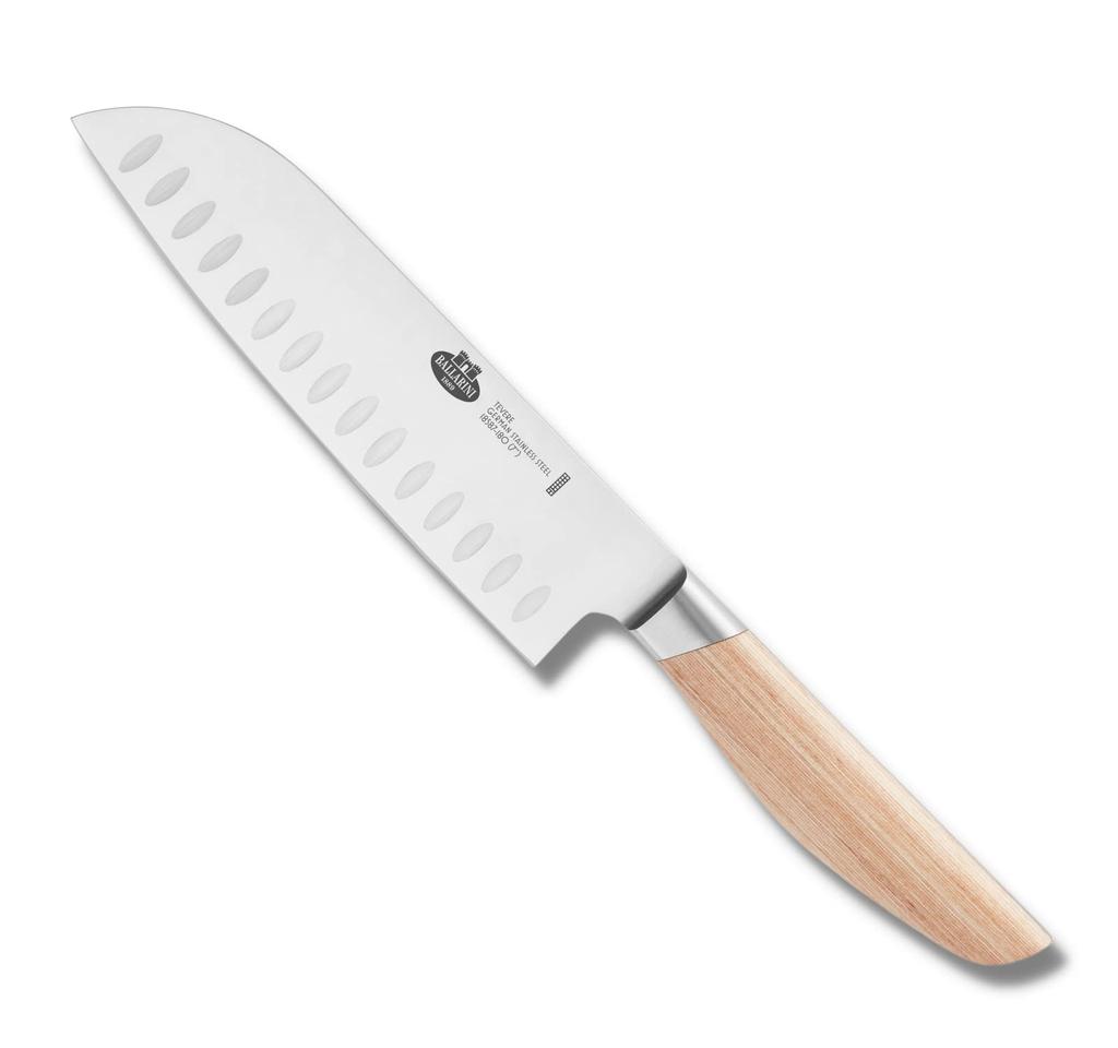 Ballarini Tevere Santoku Knife, 18cm, All Steel, Stainless Steel, Officially Sold in Japan, Tevere 18587-181