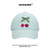 Korean Sweet Cherry Embroidery Baseball Cap Women Summer Quick Dry Breathable Face Slim Sun Hat Outdoor Travel Sun Peaked Cap