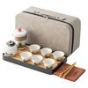 Portable Ceramic Kung Fu Tea Set - Travel Quick Cup for Office or Outdoor Use, Ideal Business Gift
