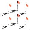 6pcs Ice Fishing Rod With Hole Cover And Orange Flag